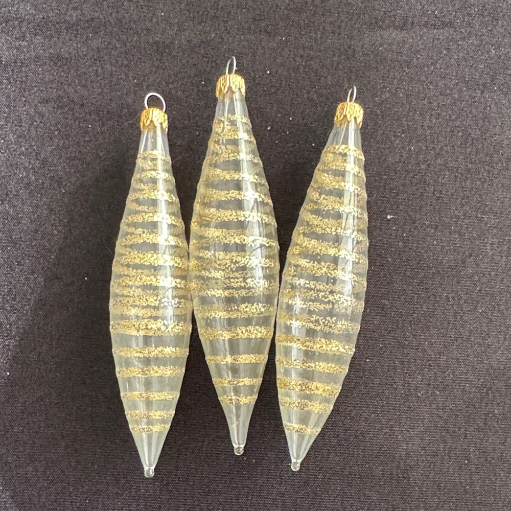 Vintage Gold and Clear Glass Accents